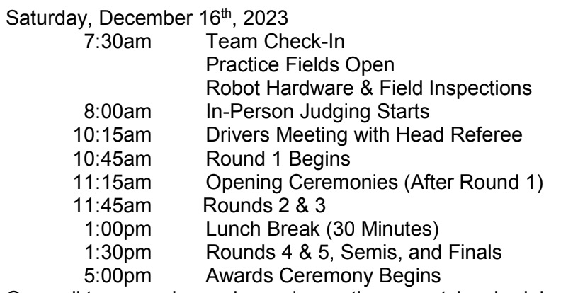 Competition Schedule